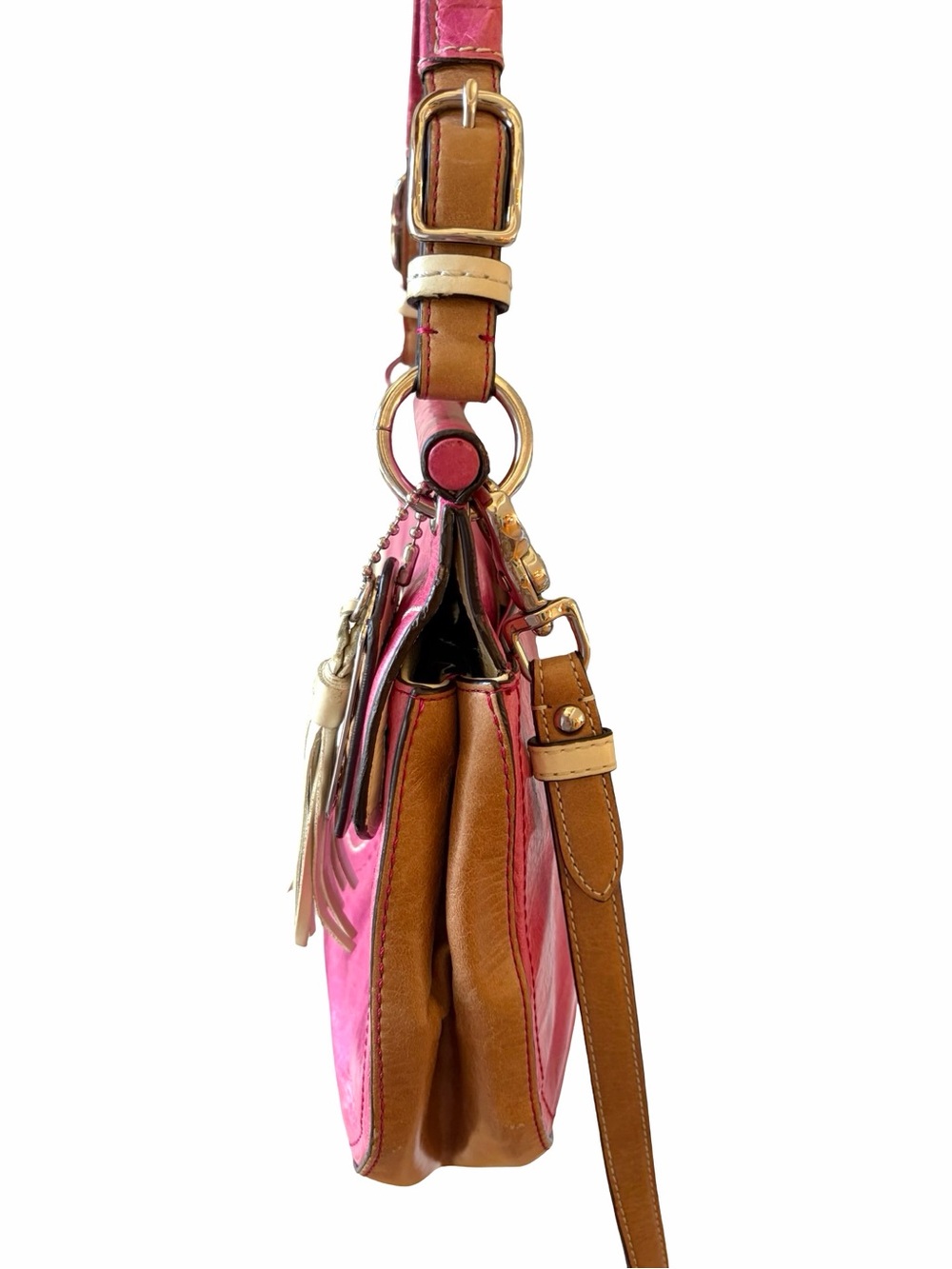COACH Legacy Limited Edition Willis Pink Vachetta Leather Flap Bag - Picture 5 of 15